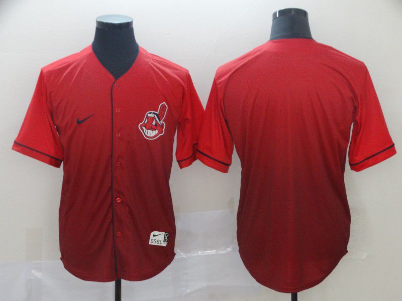 Men Cleveland Indians Blank Red Nike Fade MLB Jersey->youth mlb jersey->Youth Jersey
